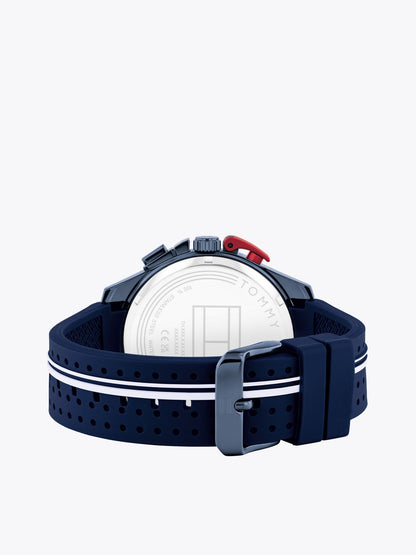 Tommy Hilfiger 46MM Sport Watch with Silicone Strap
