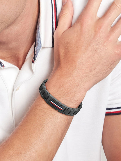 Tommy Hilfiger Flag Stripe Stainless Steel Bracelet