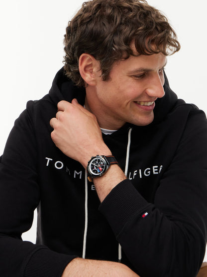 Tommy Hilfiger 40MM Leather Strap Chronograph Watch