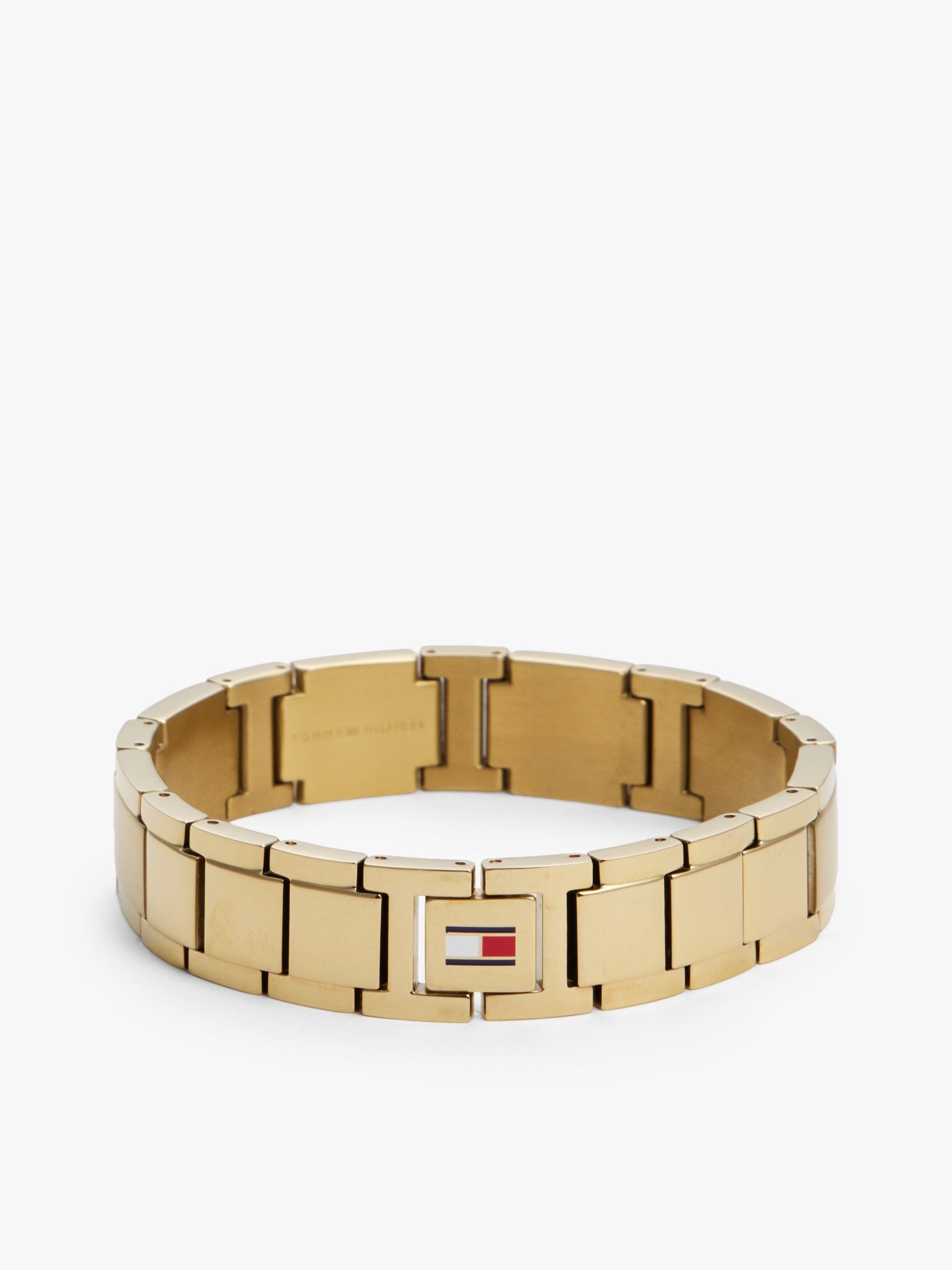 Tommy Hilfiger Stripe Accent Flat-Link Bracelet