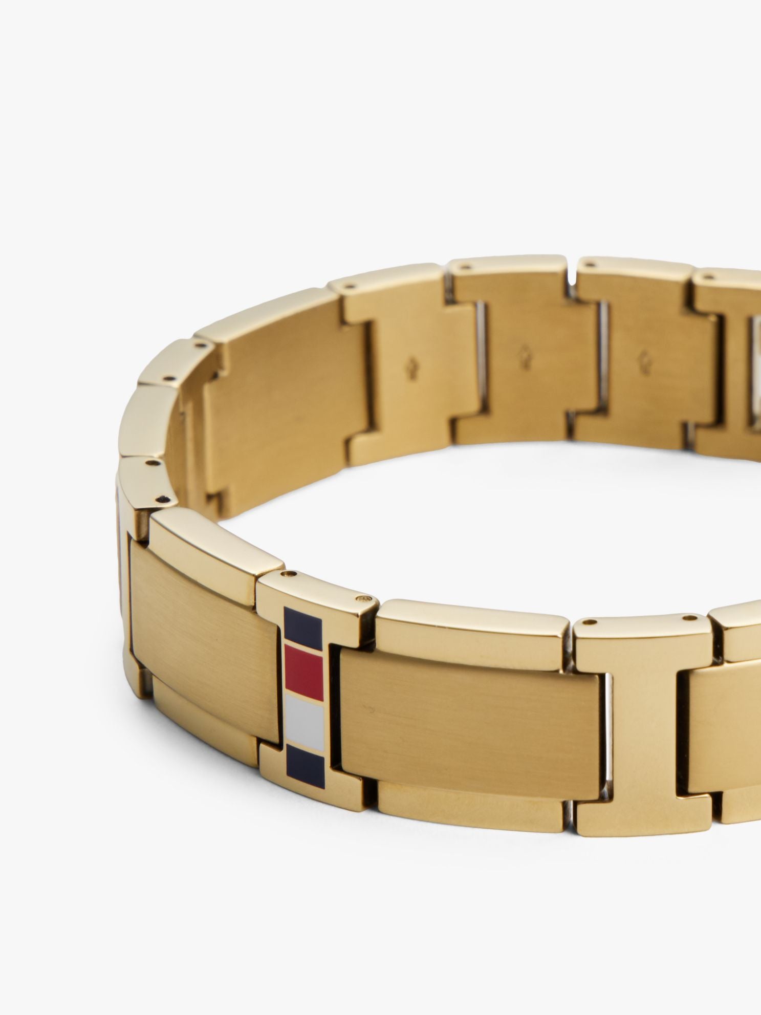 Tommy Hilfiger Stripe Accent Flat-Link Bracelet