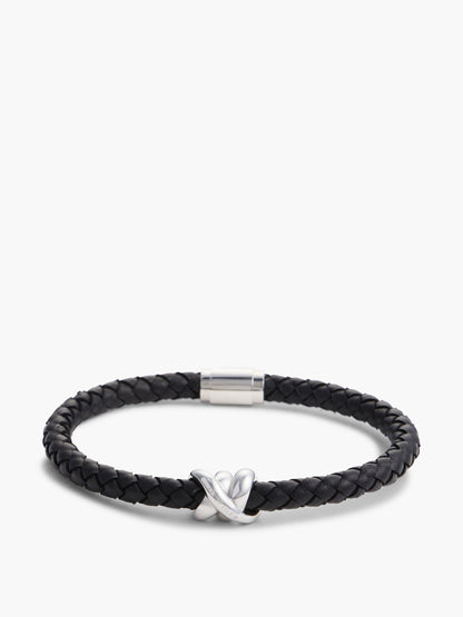 Tommy Hilfiger Nautical Knot Braided Leather Bracelet