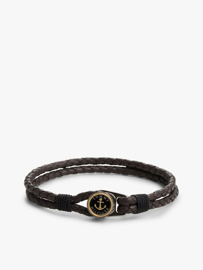 Tommy Hilfiger Nautical Braided Leather Bracelet