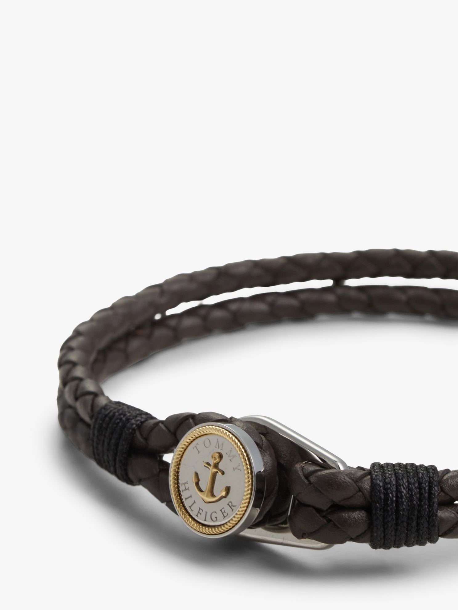 Tommy Hilfiger Nautical Braided Leather Bracelet