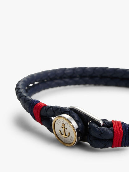 Tommy Hilfiger Nautical Braided Leather Bracelet