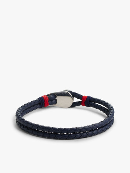 Tommy Hilfiger Nautical Braided Leather Bracelet