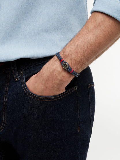 Tommy Hilfiger Nautical Braided Leather Bracelet