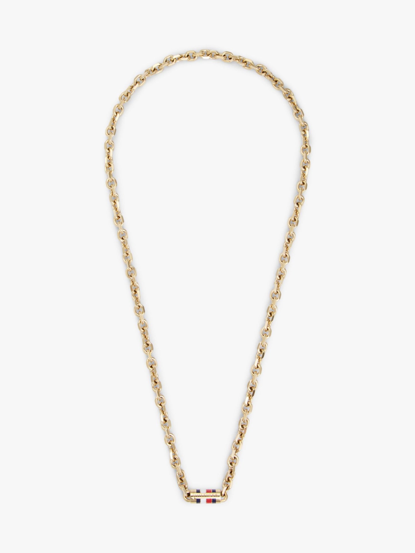 Tommy Hilfiger Signature Stripe Chain Link Necklace