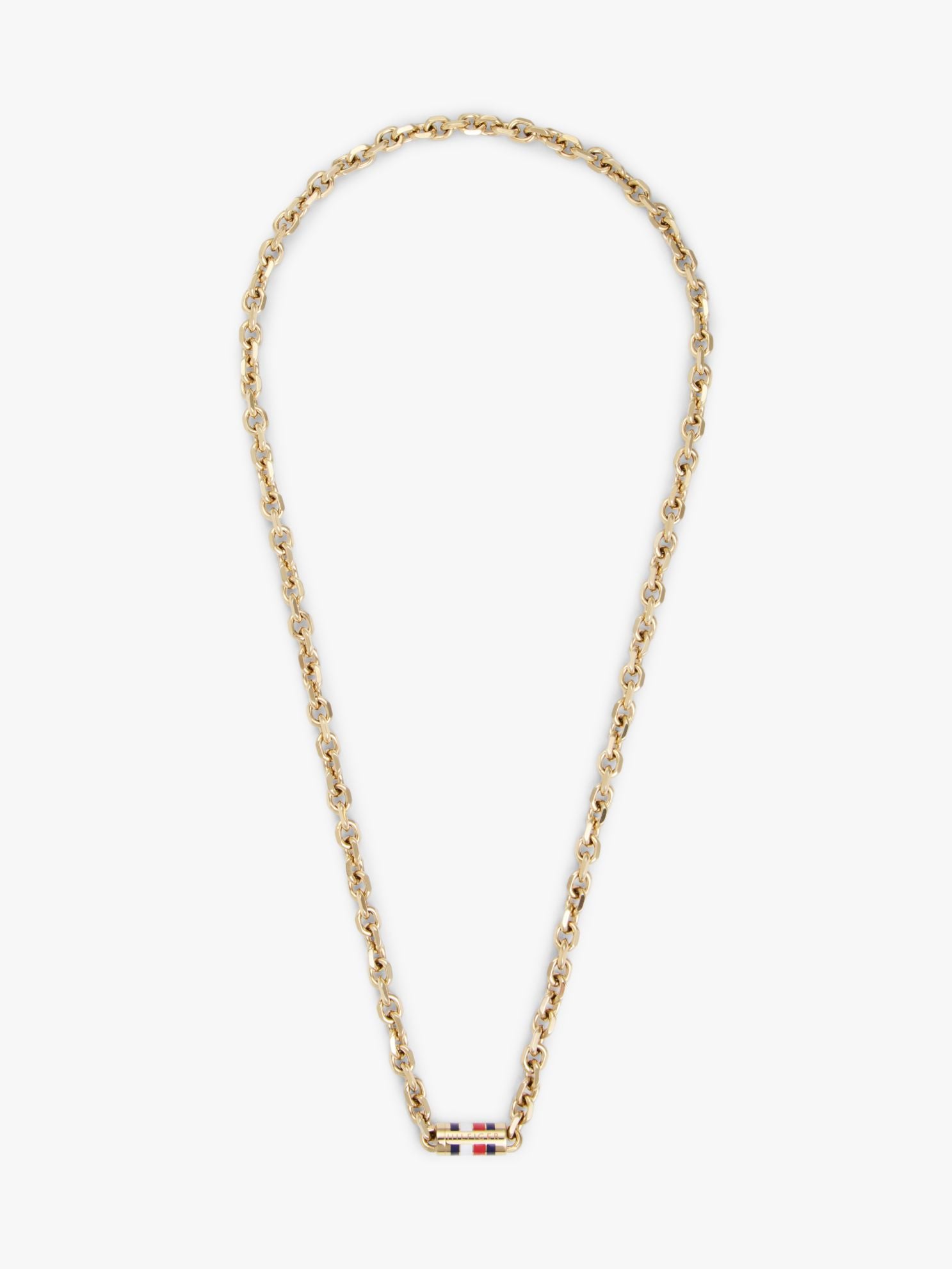 Tommy Hilfiger Signature Stripe Chain Link Necklace