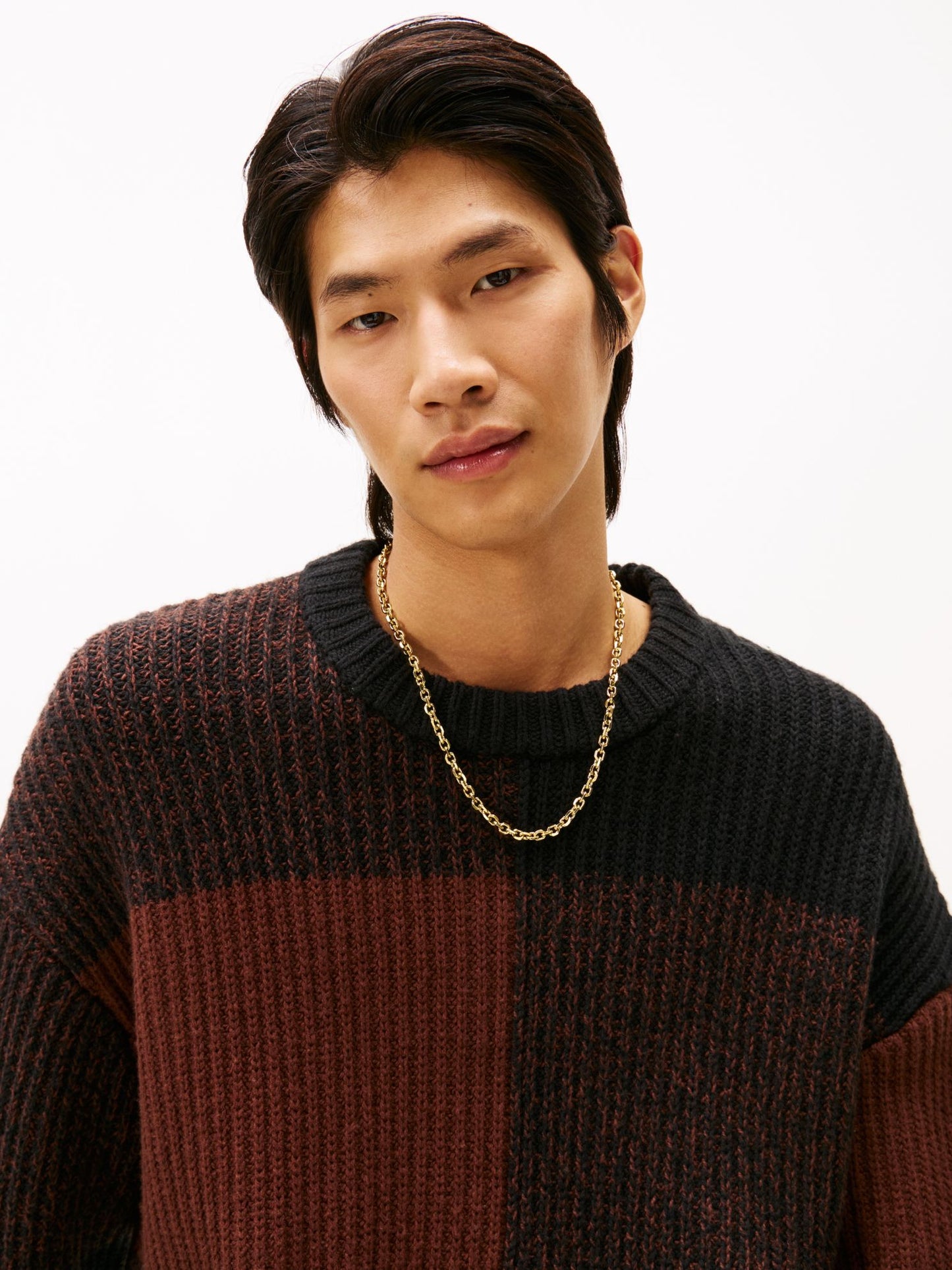 Tommy Hilfiger Signature Stripe Chain Link Necklace