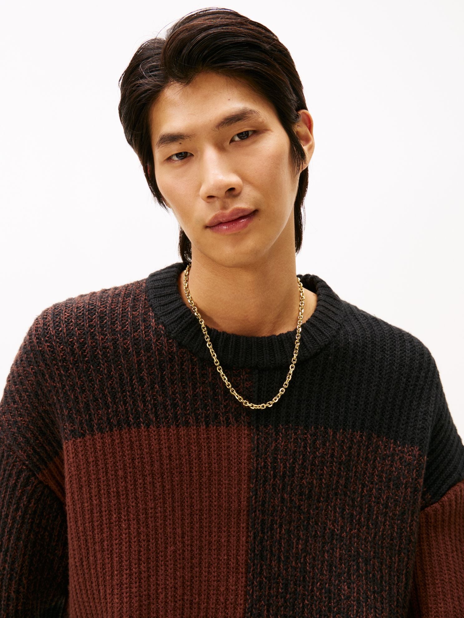 Tommy Hilfiger Signature Stripe Chain Link Necklace