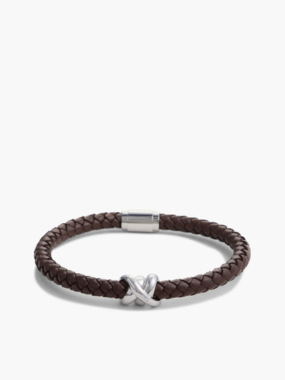 Tommy Hilfiger Nautical Knot Braided Leather Bracelet