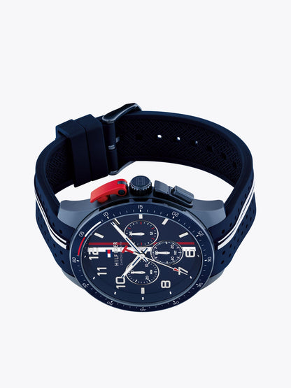 Tommy Hilfiger 46MM Sport Watch with Silicone Strap