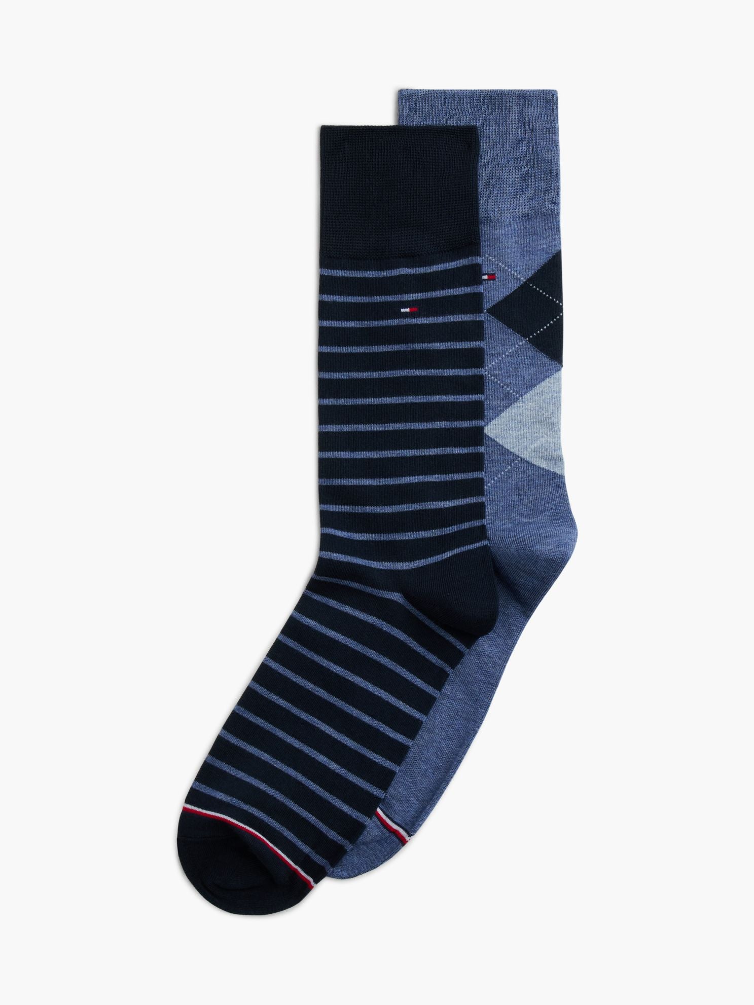 Tommy Hilfiger Argyle & Striped Trouser Sock 2-Pack