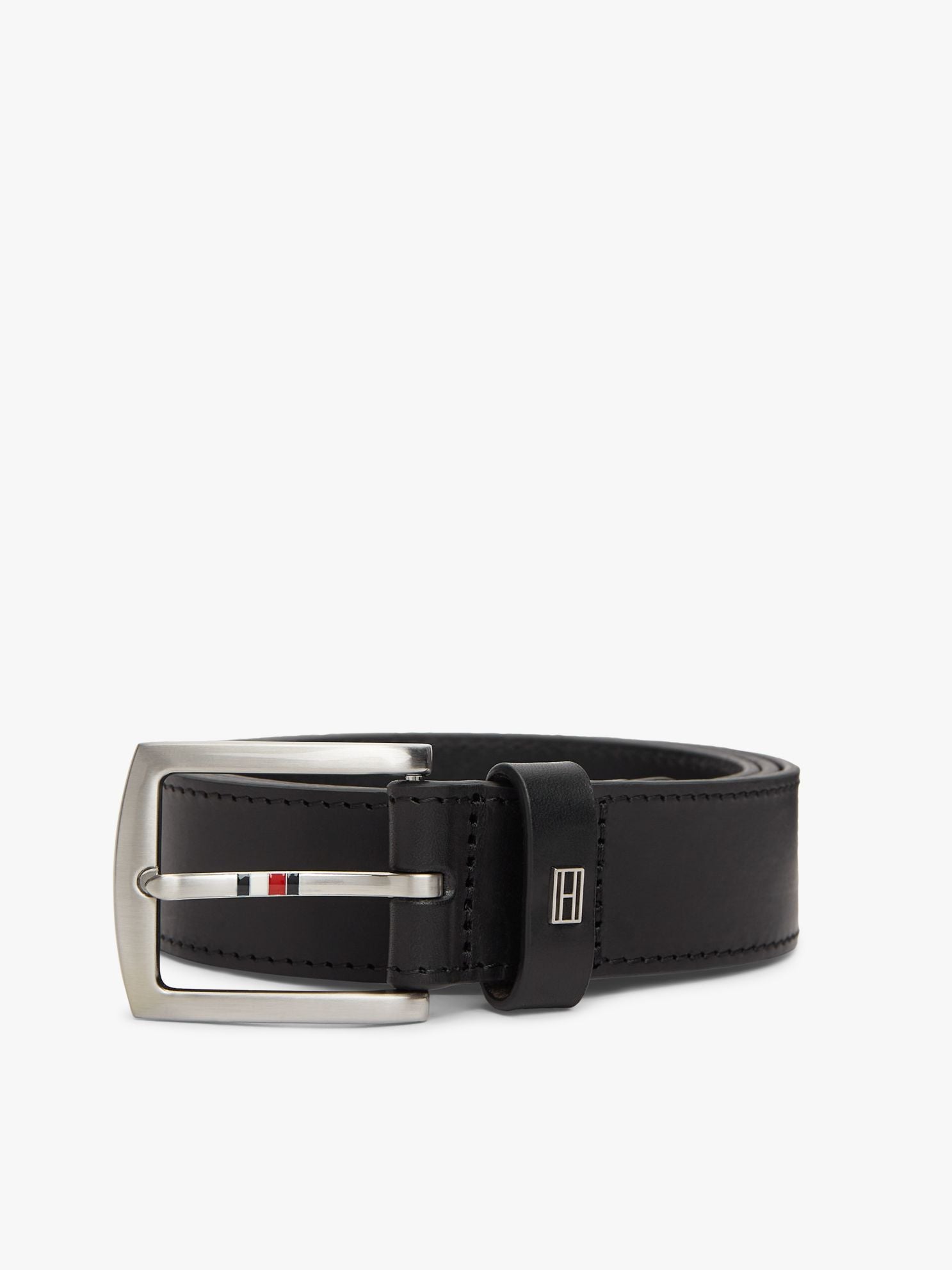 Tommy Hilfiger Square Buckle Leather Belt