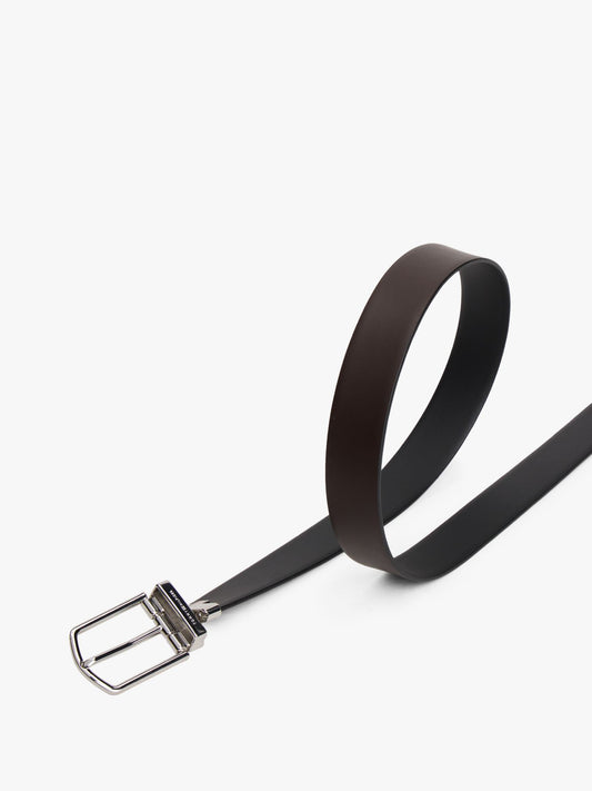 Tommy Hilfiger Round Buckle Reversible Leather Belt