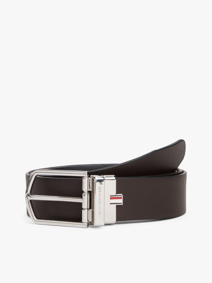 Tommy Hilfiger Round Buckle Reversible Leather Belt