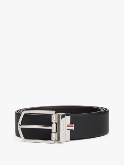 Tommy Hilfiger Round Buckle Reversible Leather Belt