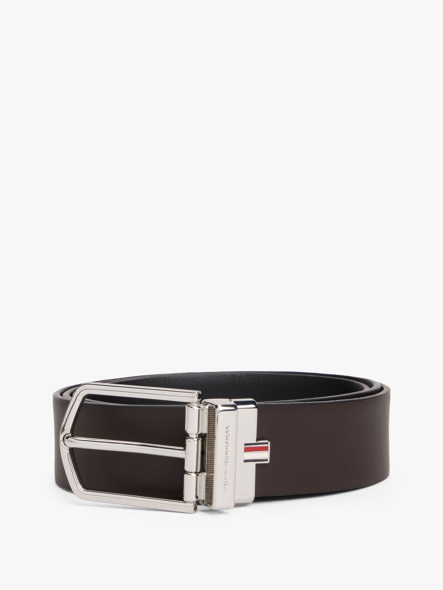 Tommy Hilfiger Round Buckle Reversible Leather Belt