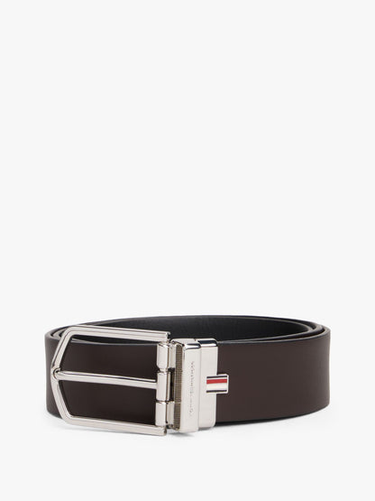 Tommy Hilfiger Round Buckle Reversible Leather Belt