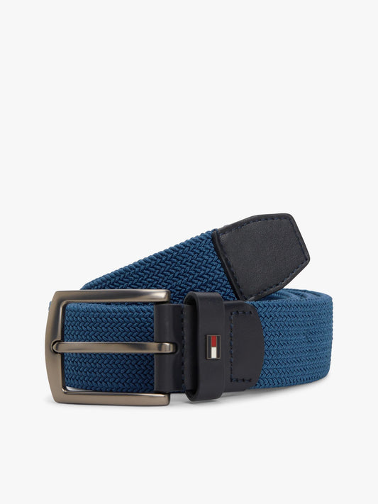 Tommy Hilfiger Square Buckle Woven Elastic Belt