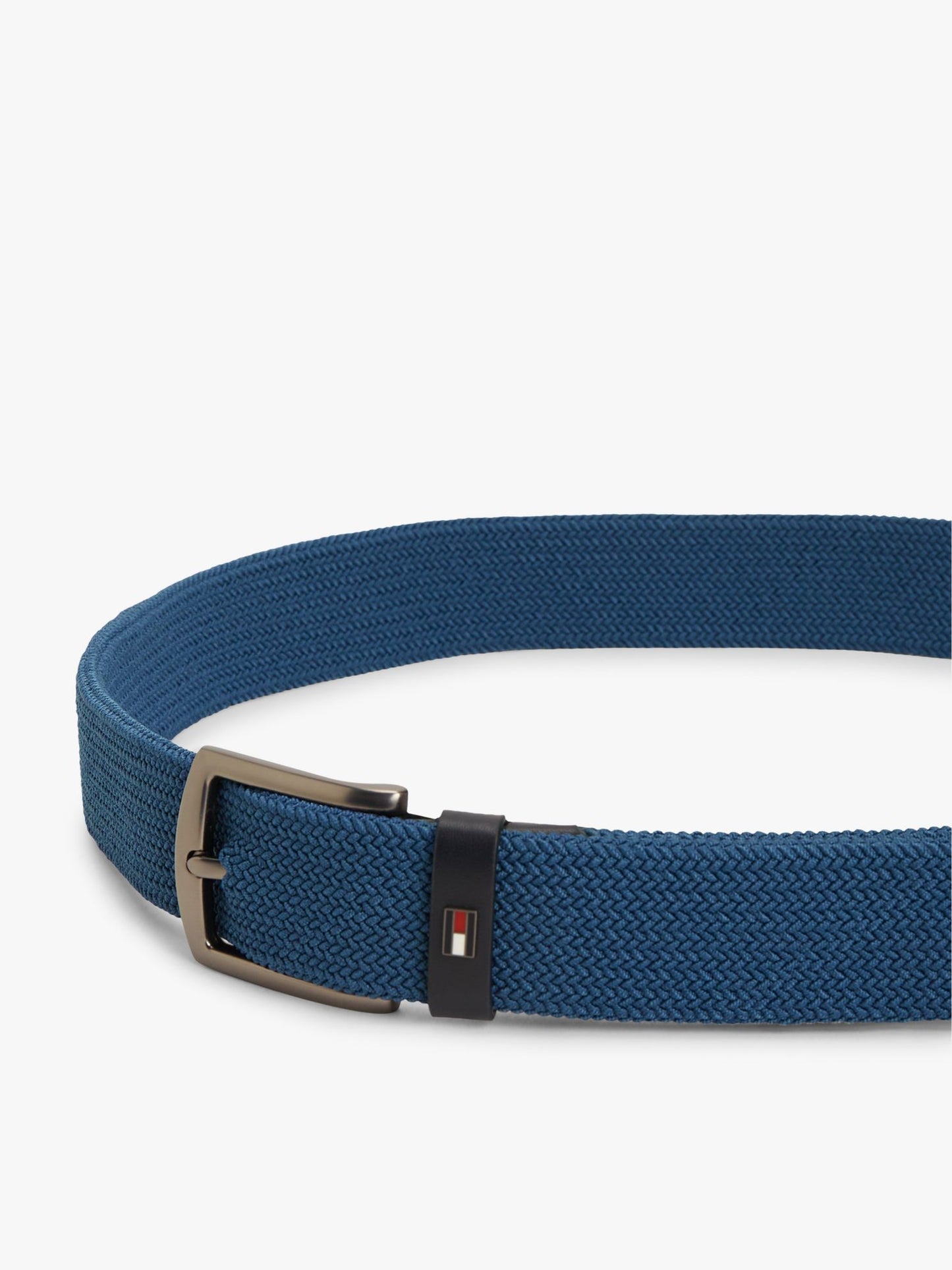 Tommy Hilfiger Square Buckle Woven Elastic Belt