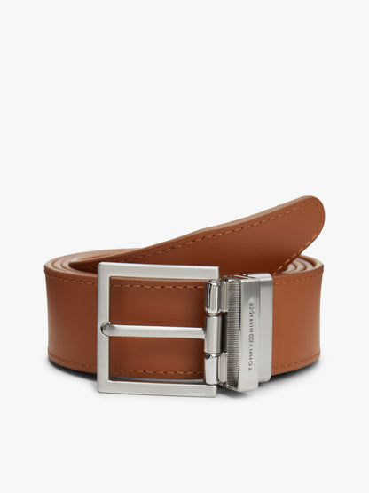 Tommy Hilfiger Reversible Square Buckle Leather Belt