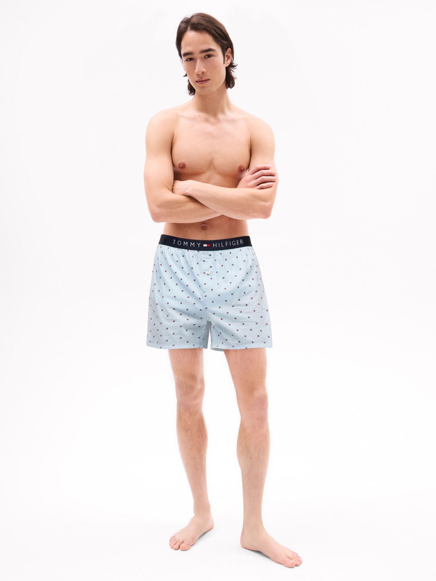 Tommy Hilfiger Allover Flag Print Woven Boxer