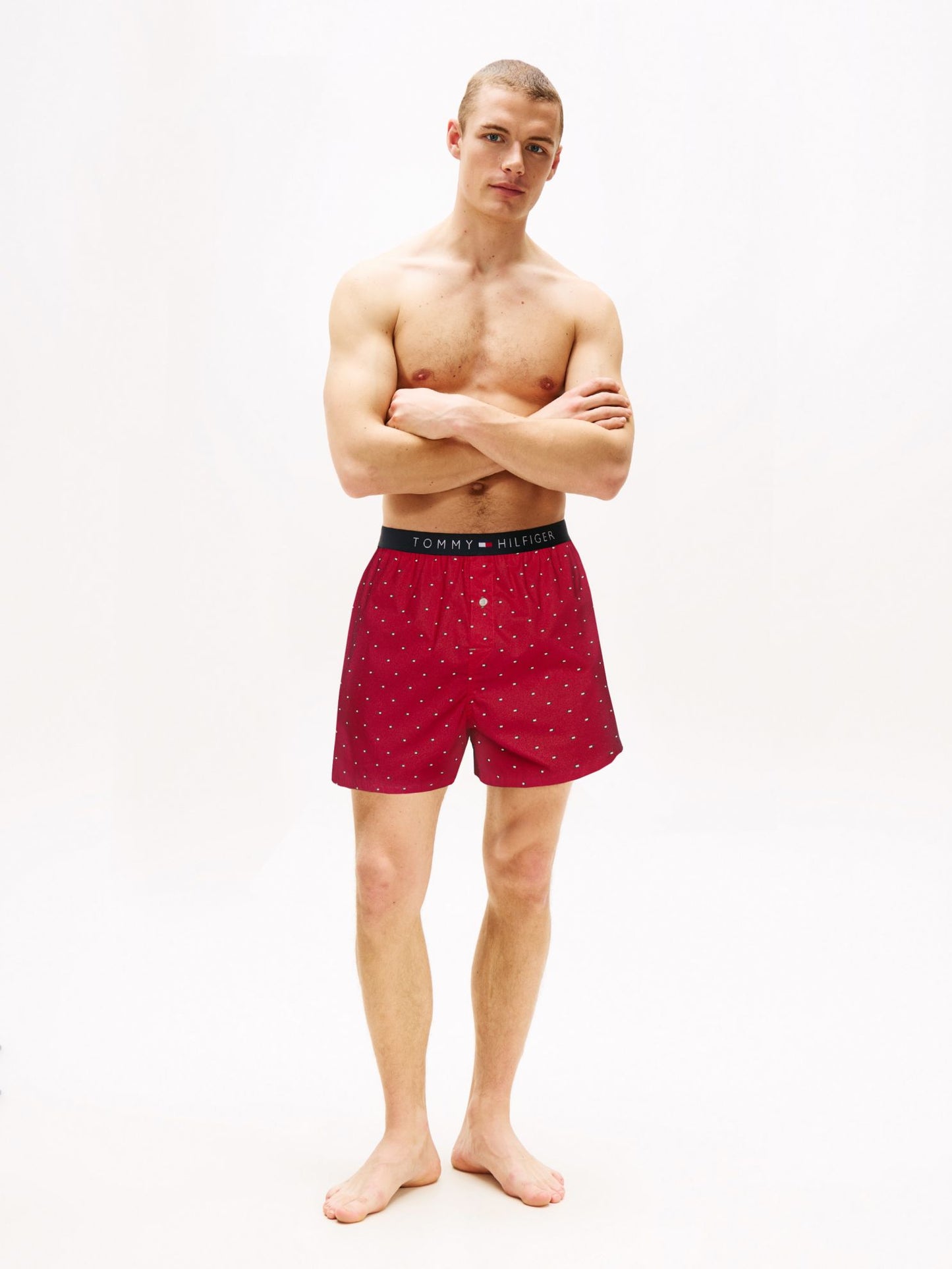 Tommy Hilfiger Allover Flag Print Woven Boxer