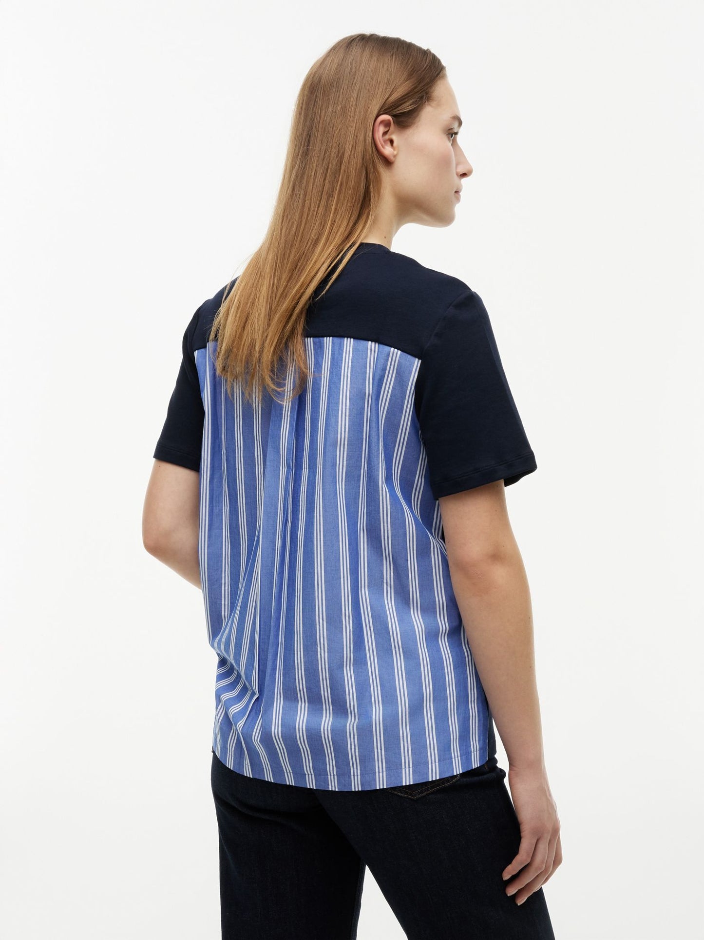 Tommy Hilfiger Mixed-Media Cotton Interlock T-Shirt