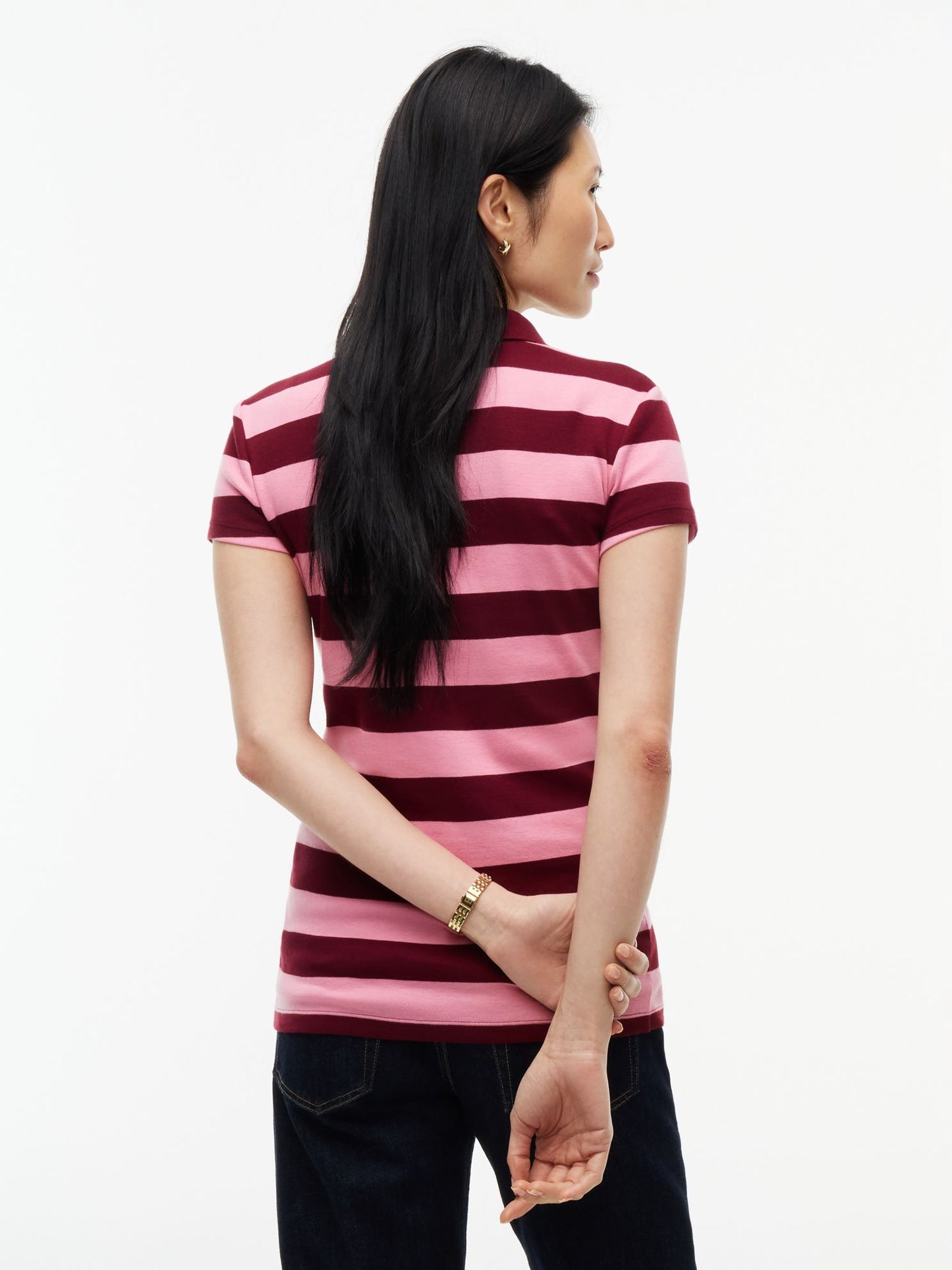 Tommy Hilfiger Slim Fit Rugby Striped Zip Polo