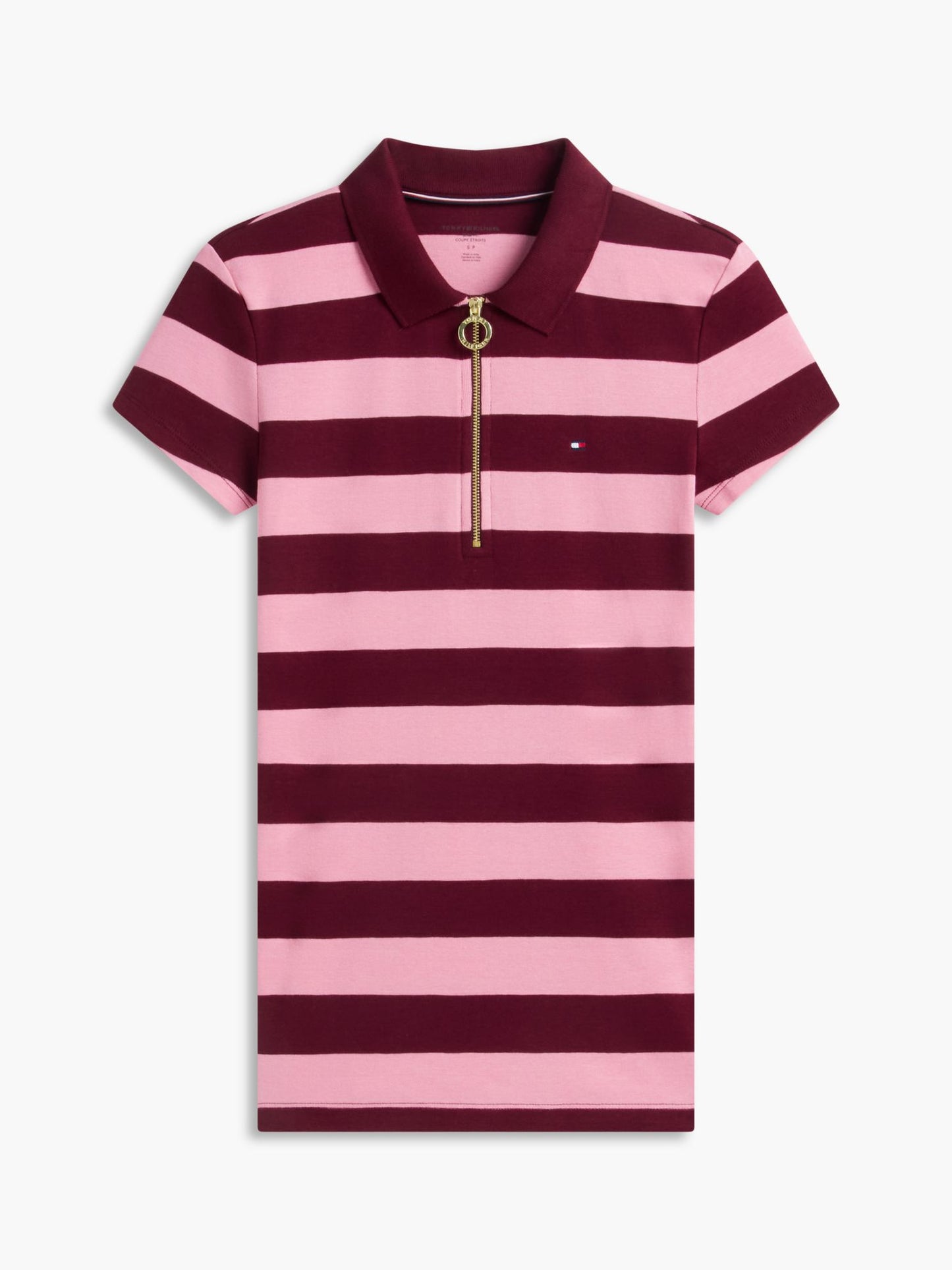 Tommy Hilfiger Slim Fit Rugby Striped Zip Polo