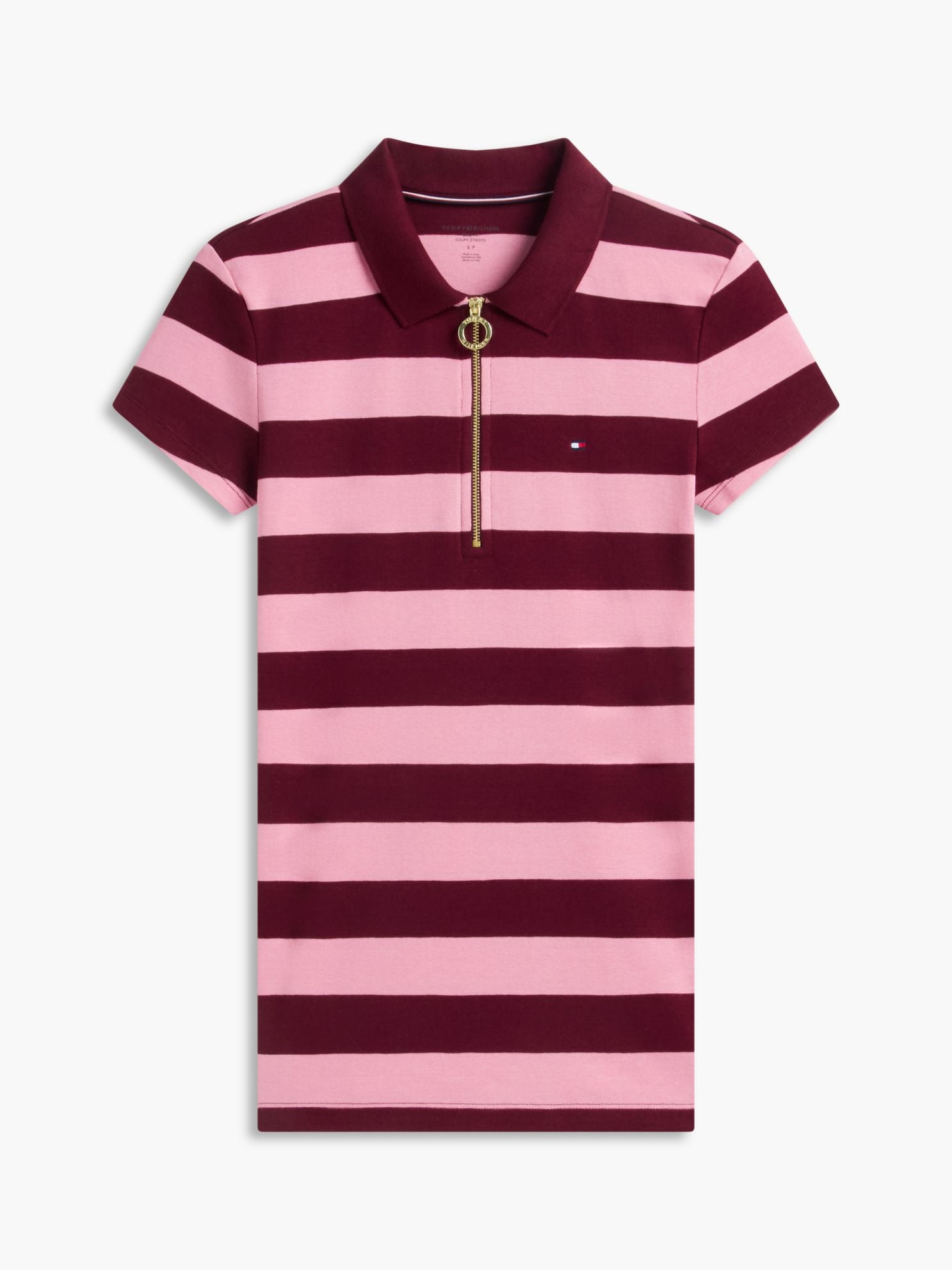 Tommy Hilfiger Slim Fit Rugby Striped Zip Polo