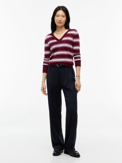 Tommy Hilfiger Lightweight Striped V-Neck Sweater