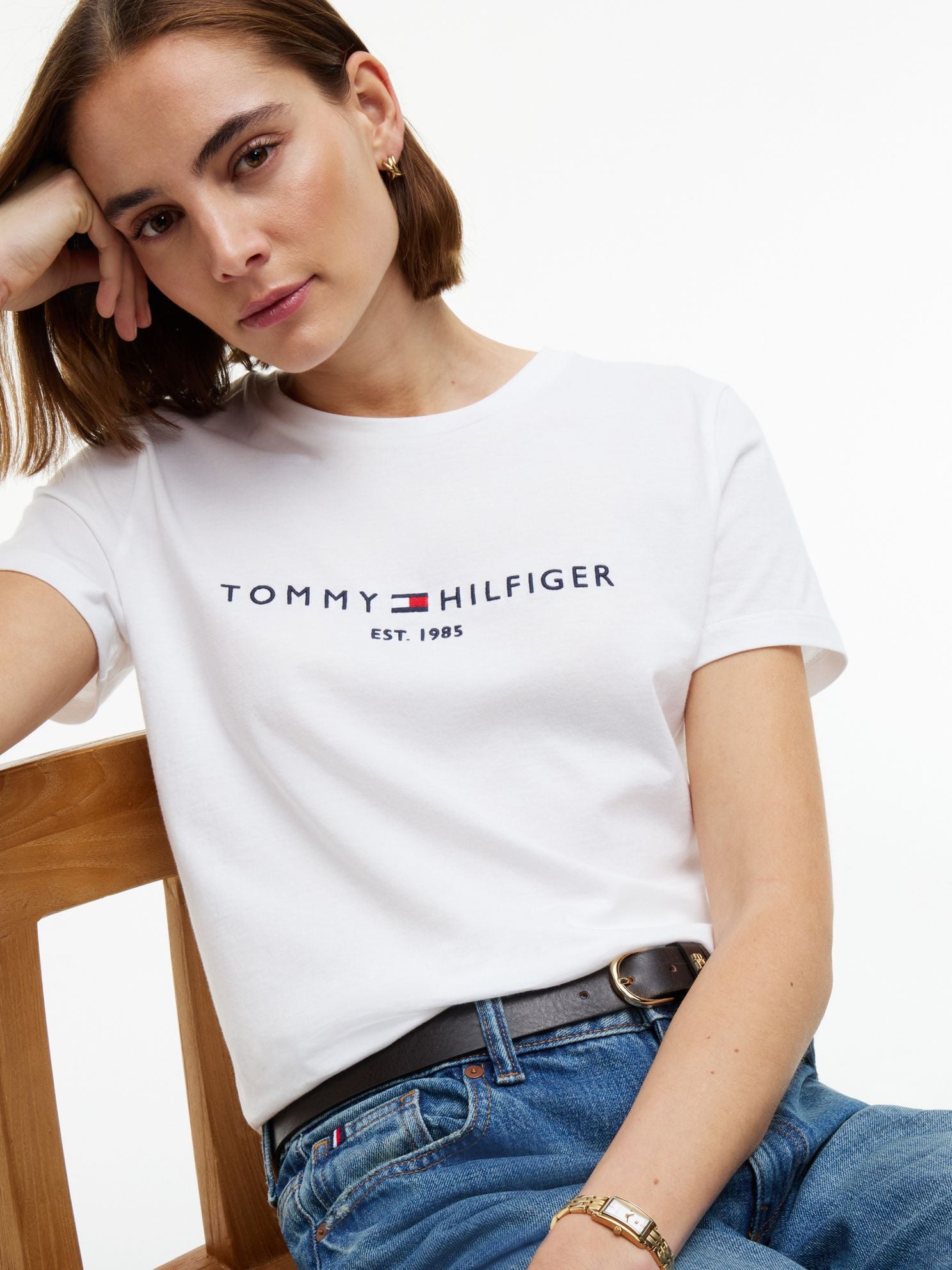 Tommy Hilfiger Embroidered Tommy Logo T-Shirt