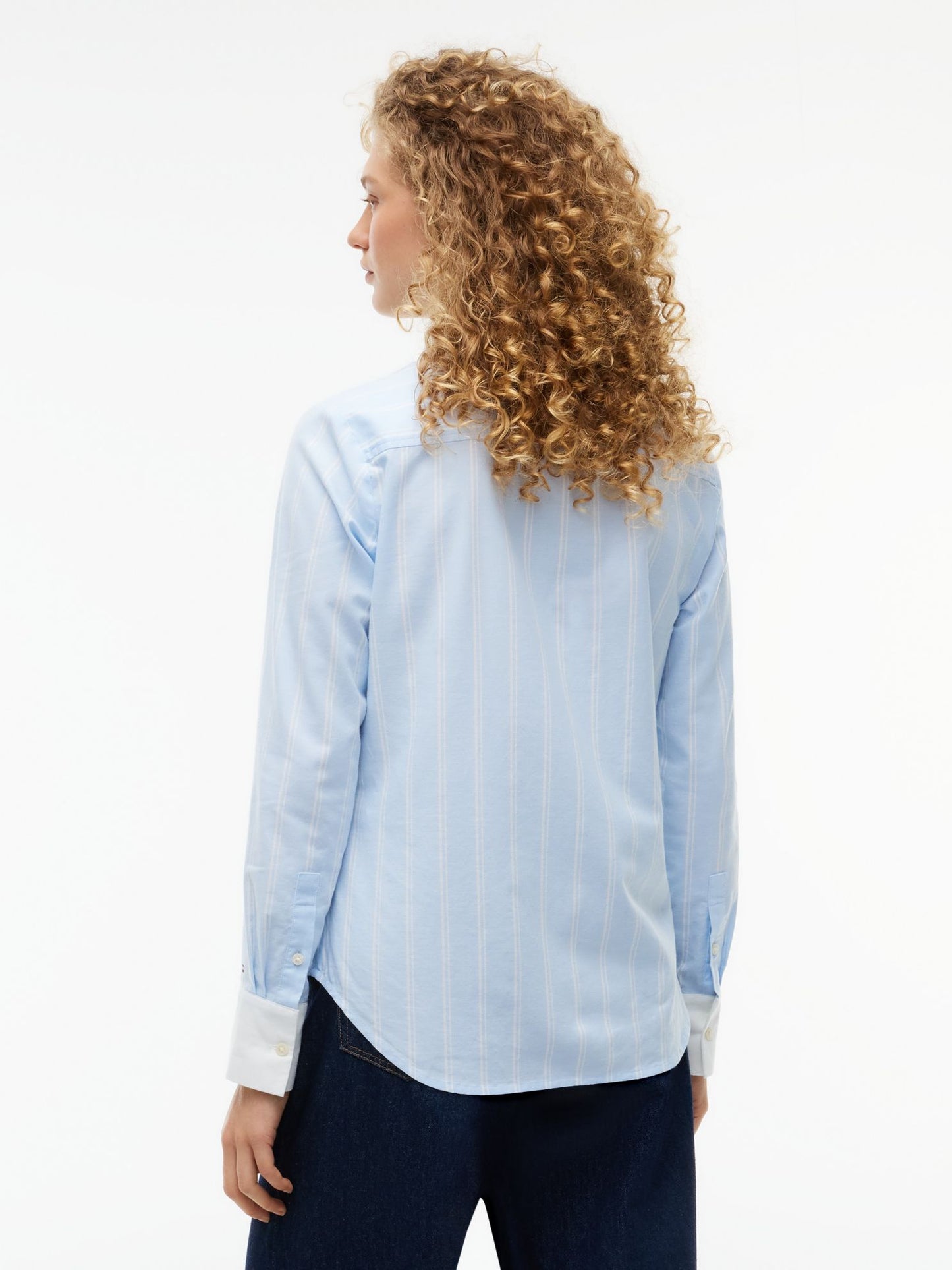 Tommy Hilfiger Embroidered Crest Striped Oxford Shirt