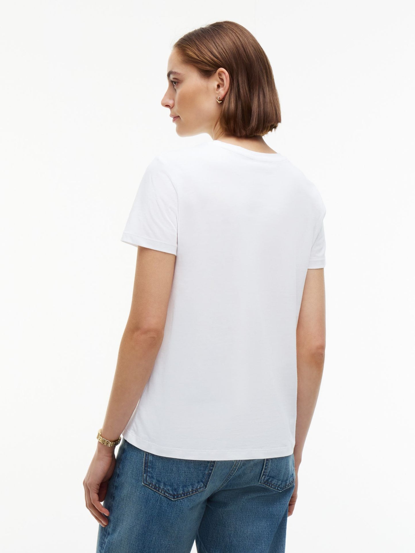 Tommy Hilfiger Embroidered Flag Stripe Logo T-Shirt
