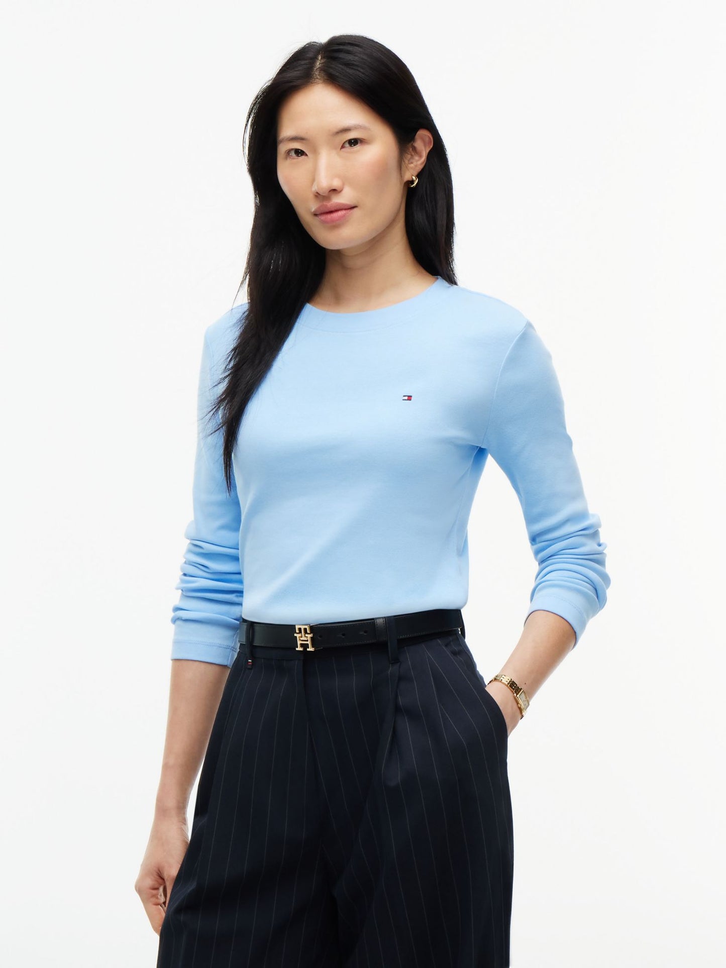 Tommy Hilfiger Long-Sleeve Crewneck Favorite T-Shirt