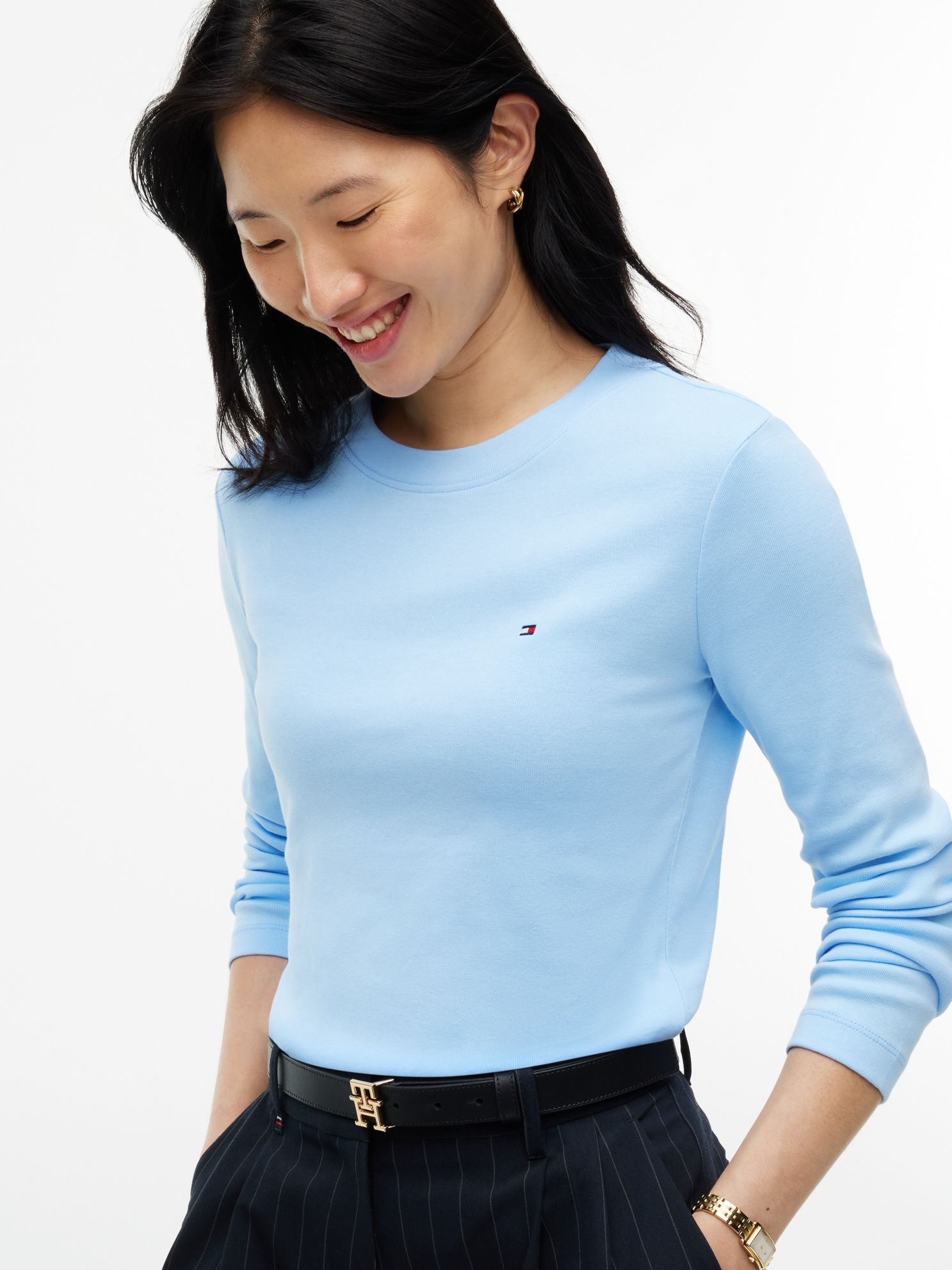 Tommy Hilfiger Long-Sleeve Crewneck Favorite T-Shirt