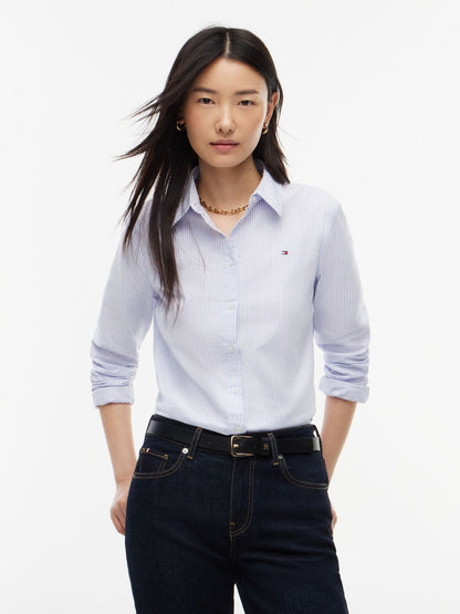 Tommy Hilfiger Regular Fit Striped Stretch Oxford Shirt