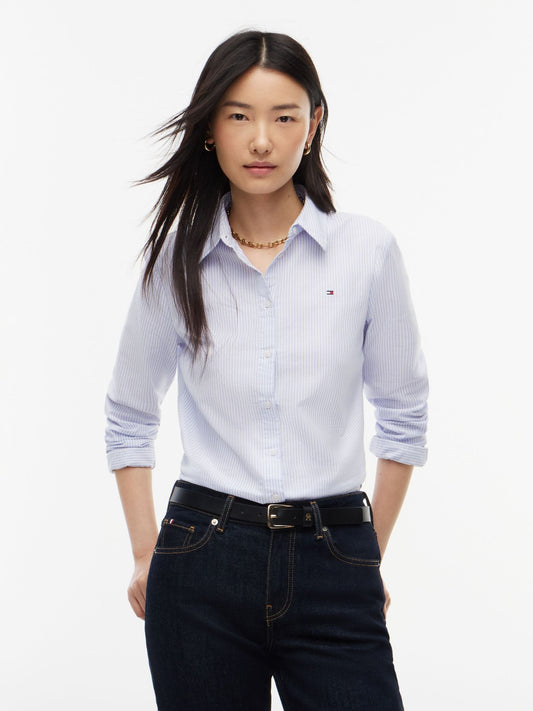 Tommy Hilfiger Regular Fit Striped Stretch Oxford Shirt