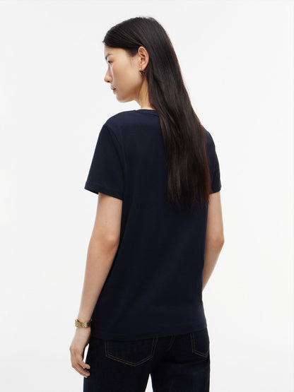 Tommy Hilfiger Embroidered Flag Stripe Logo T-Shirt