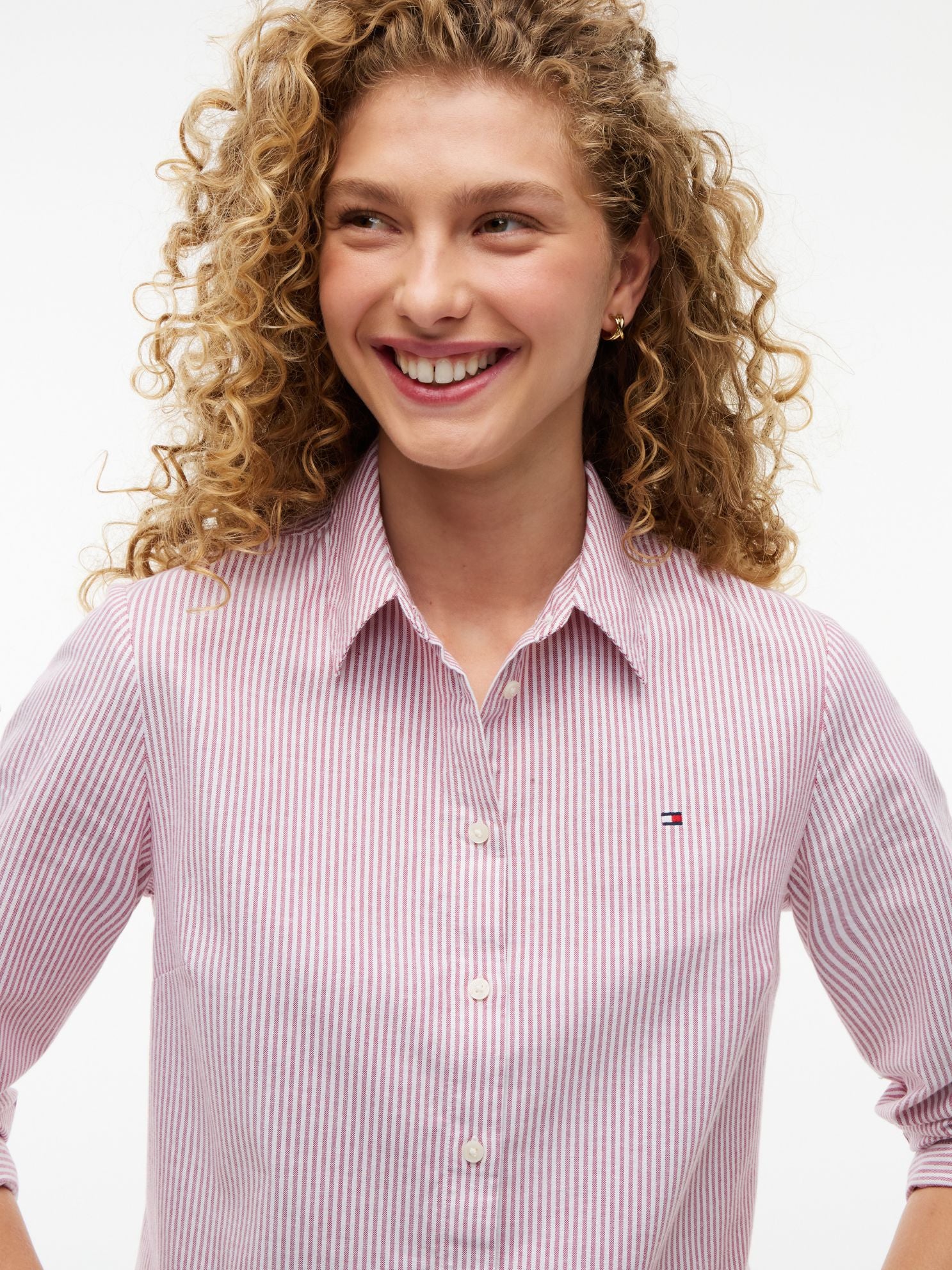 Tommy Hilfiger Regular Fit Striped Stretch Oxford Shirt