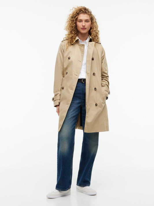 Tommy Hilfiger Double-Breasted Belted Trench Coat