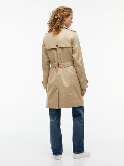 Tommy Hilfiger Double-Breasted Belted Trench Coat