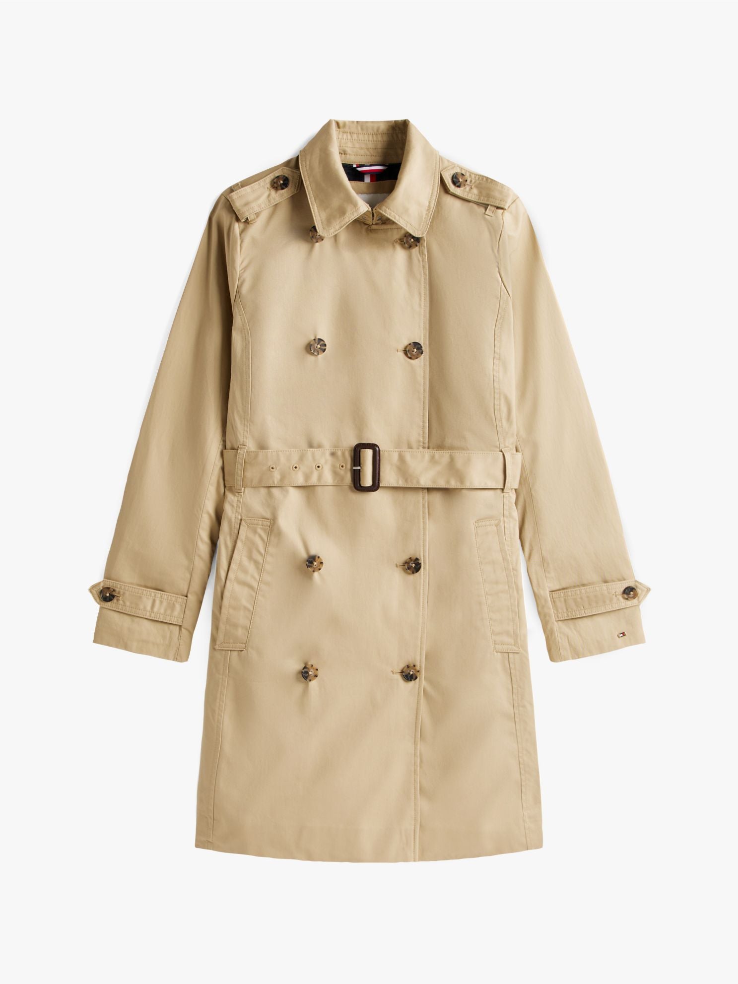 Tommy Hilfiger Double-Breasted Belted Trench Coat