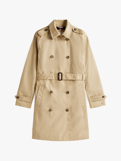 Tommy Hilfiger Double-Breasted Belted Trench Coat