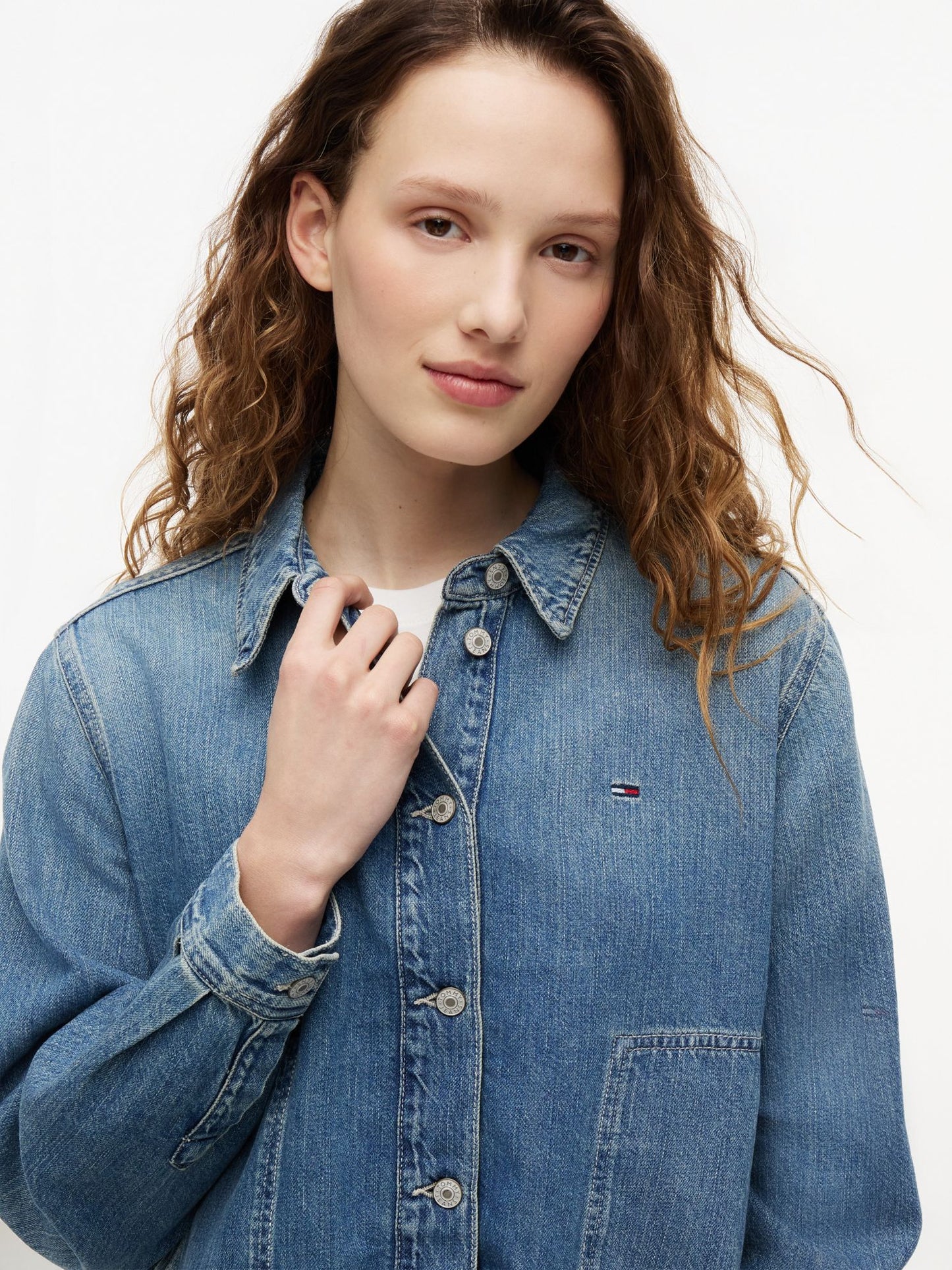 Tommy Hilfiger Tommy Jeans Tie-Hem Denim Chore Jacket