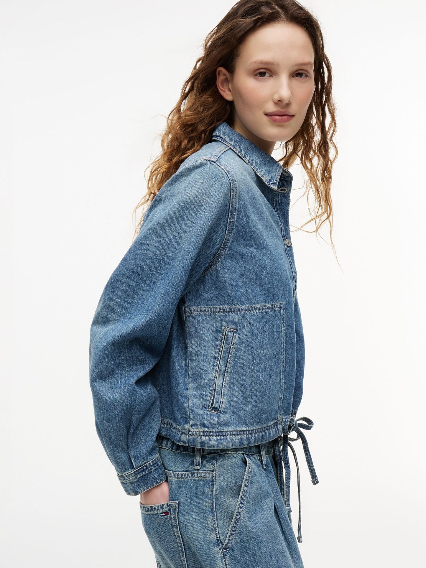 Tommy Hilfiger Tommy Jeans Tie-Hem Denim Chore Jacket