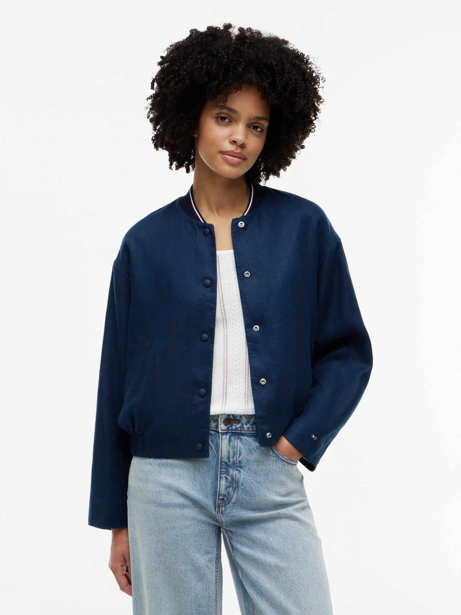 Tommy Hilfiger Linen Bomber Jacket